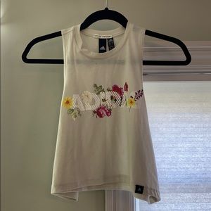adidas floral workout cropped tank
